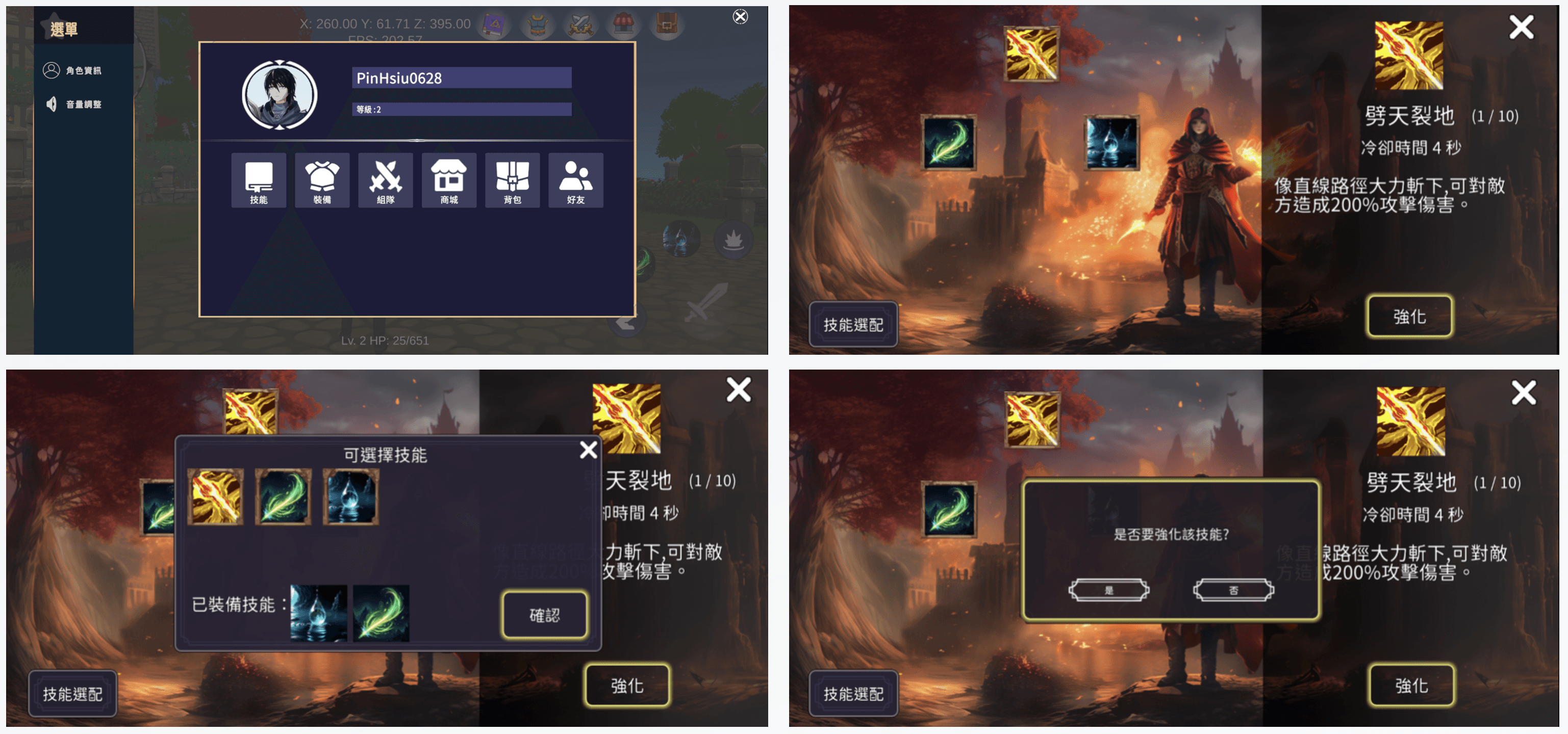 Character Profile and Skill System